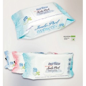 Универсални почистващи мокри кърпи Jumbo Pack 120 бр. - Deep Fresh
